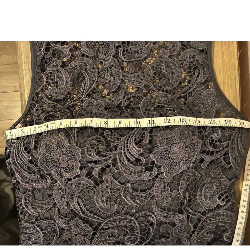 Adrianna Papell Lace Illusion Sheath Cocktail Dress - Picture 3 of 7